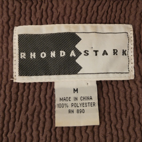 Rhonda Stark Brown Button Front Blazer Jacket M - Picture 5 of 5